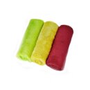 Menzerna 3-pack premium microfibre cloth set 550 GSM, yellow, green, red